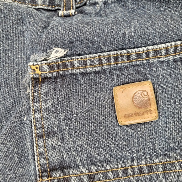 Carhartt Carpenter Jeans Relaxed Fit Work Pants Denim Blue 44x30 B13BPS - Picture 8 of 12